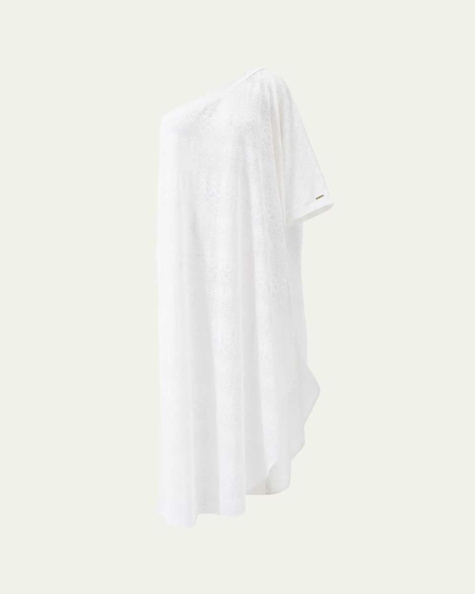 Savannah Asymmetric Zig-Zag Caftan Coverup